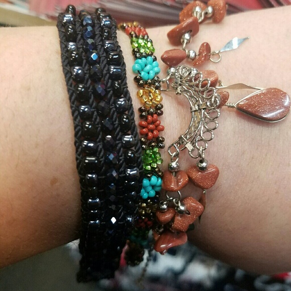 Handmade Peruvian beaded bracelets anklets chokers - Picture 2 of 4